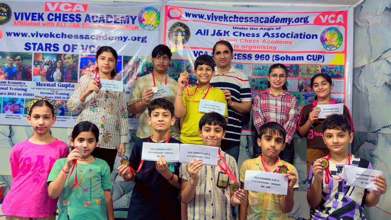 Ishaan, Triyansh, Prajanya win VCA Summer Cup Chess titles 